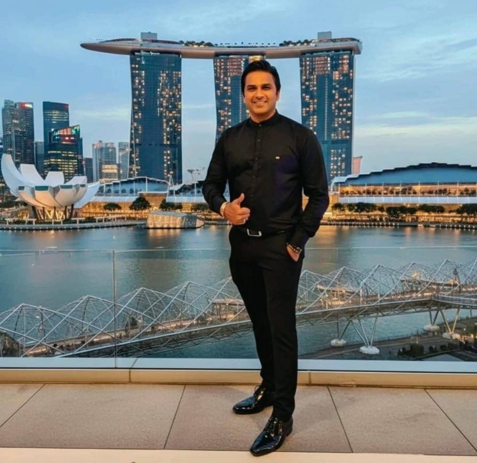 Babloo Harbans Singh Sandhu in Singapore at Marina Bay